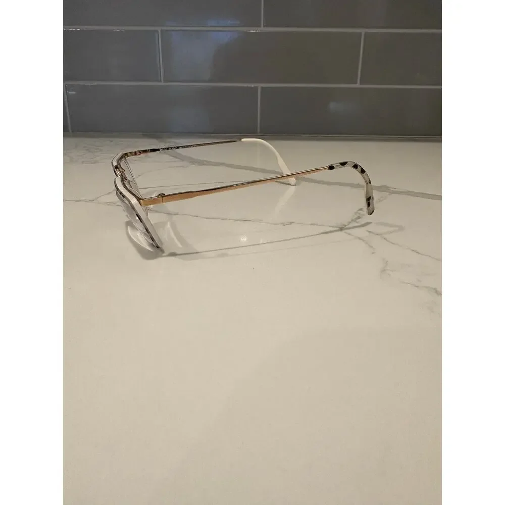 Krizia Mod KV Eyeglasses‎ Black White Gold Frames 33 51 20 538 Made in Italy